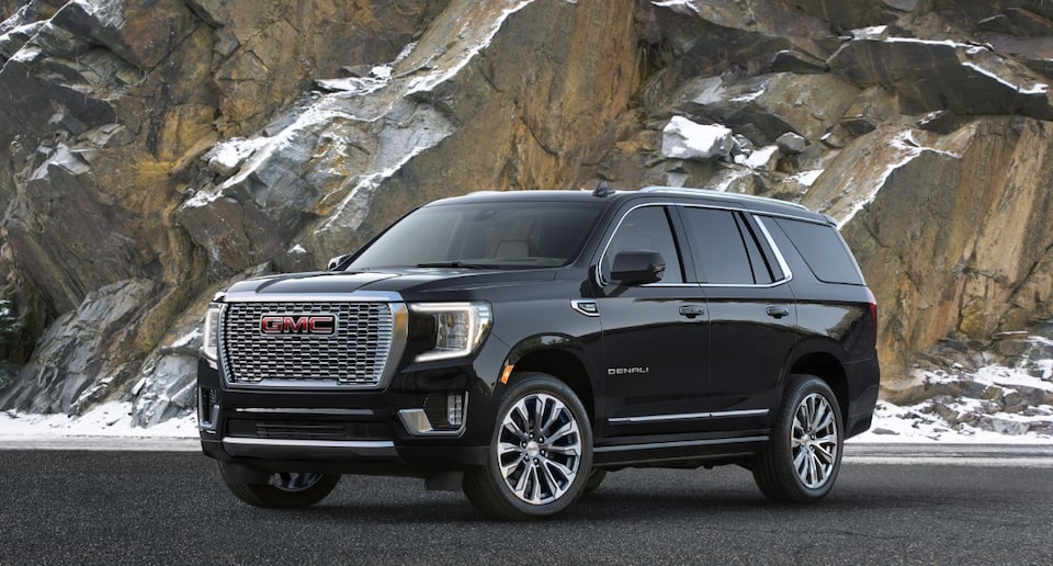 GMC Yukon Denali in Front of Mountains