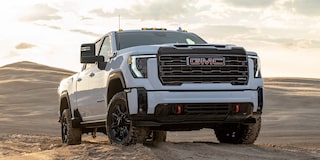Front Three-Quarters View of the GMC  Sierra HD AT4 Heavy Duty Truck