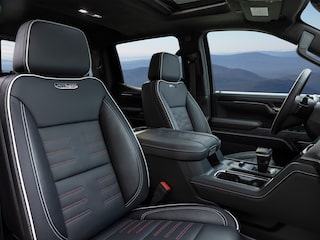 Interior View of the Front Row Seats in the GMC Sierra AT4X 1500 Pickup Truck
