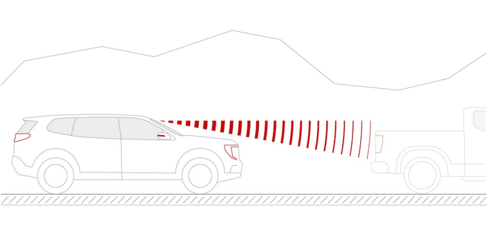 Following Distance Warning Graphic