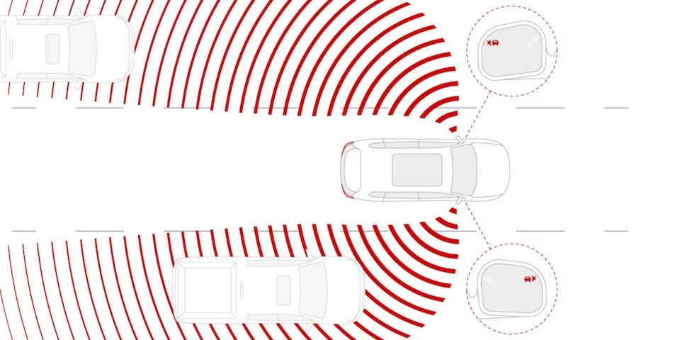 Blind Spot Sensor Warning Graphic