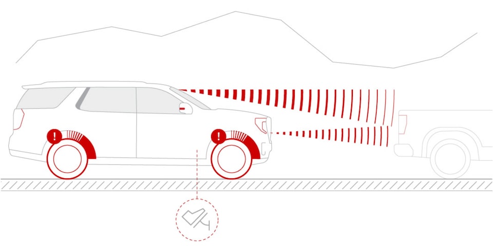 Emergency Brake Assist Warning Graphic