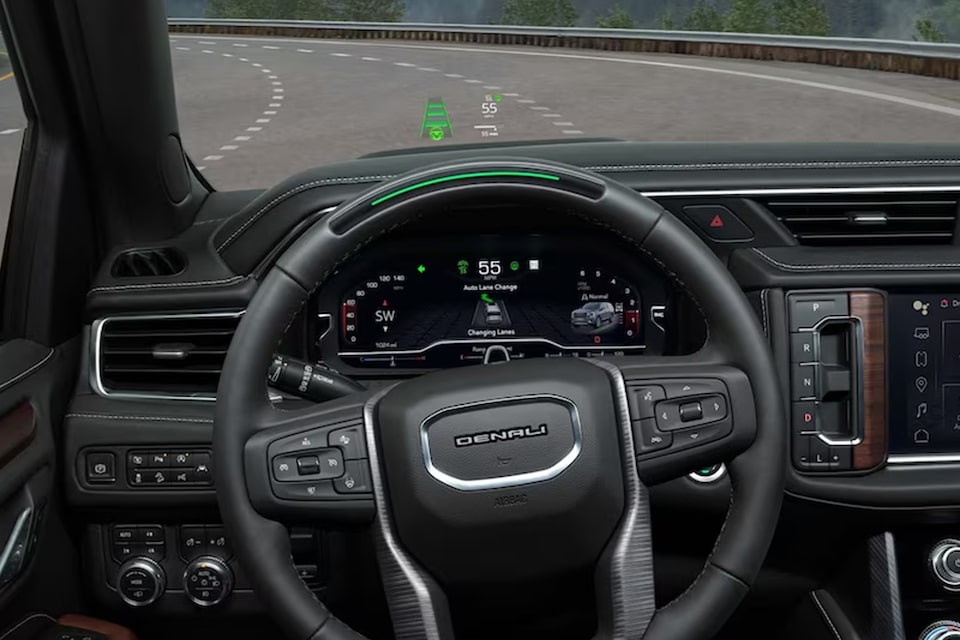 Driver's Point of View of the SuperCruise Feature in Use in a GMC Vehicle