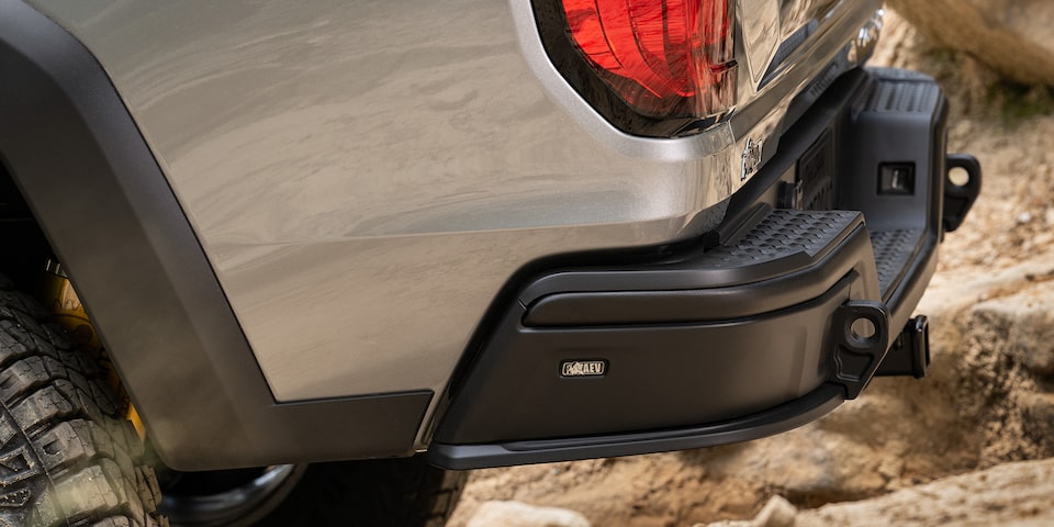 Close-Up on the GMC Canyon AT4X Stamped-Steel Bumper