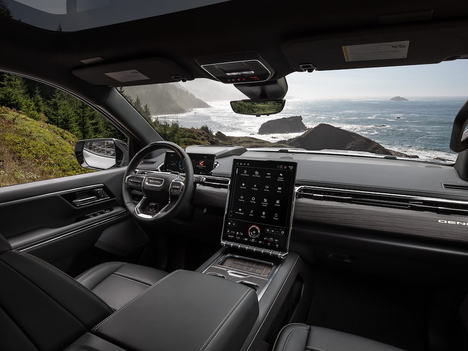 The Interior Dashboard and Steering Wheel of the Sierra EV Denali